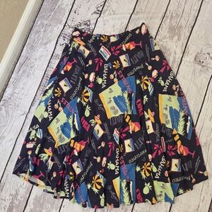 ModCloth Caribbean Vacation Linen Blend Midi Skirt - Small